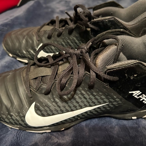 Nike Football Cleats Alpha Menace 2 Fast Flex Men Size 11 BV0146-001 Black White - Picture 1 of 6